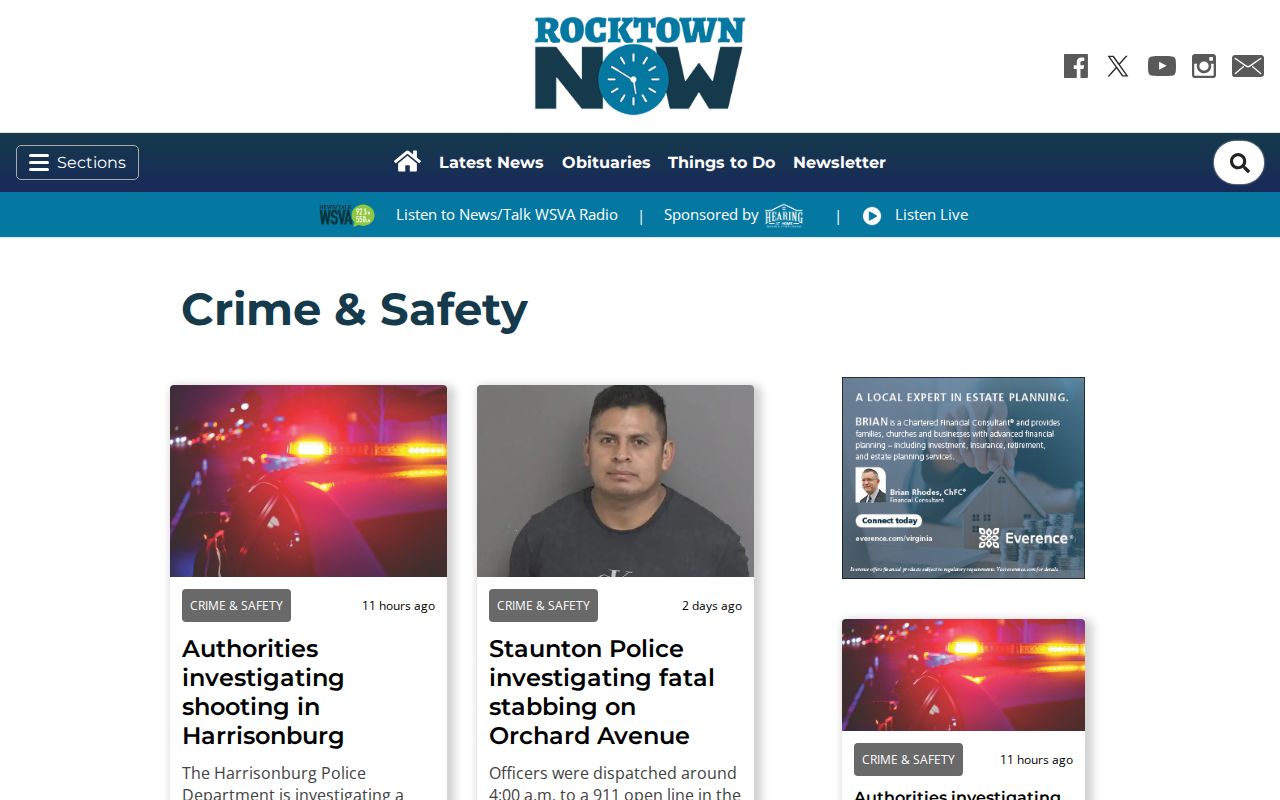 Rocktown Now Crime and Safety reporting page for Harrisonburg City and Valley crime news