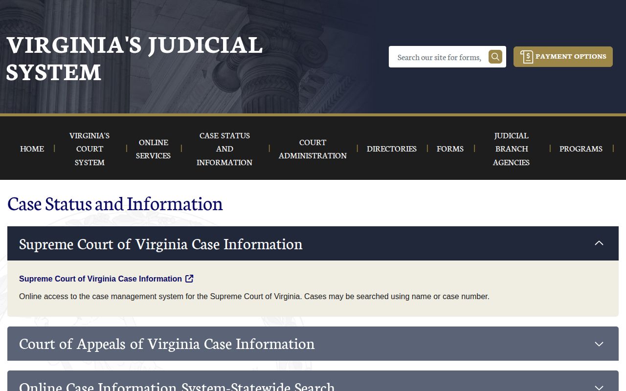 Virginia court case search for Harrisonburg City arrest record disposition